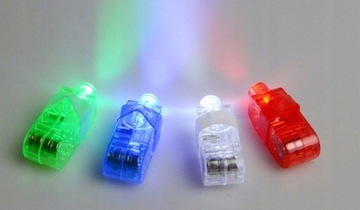 LAMPKI DIODY ŚWIATEŁKA LED NA PALCE LATARKI PALCOWE ZESTAW 4 KOLORY