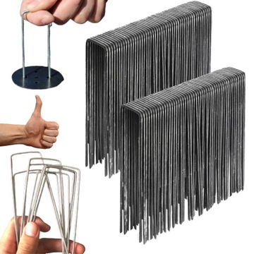SZPILKI KOTWY KOŁKI BILE METALOWE DO AGROTKANINY AGROWŁÓKNINY 3x15cm 20szt