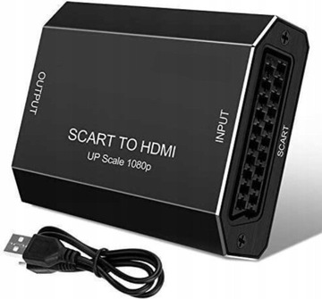 Adapter Konwerter SCART / EURO do HDMI HD MHL NEW