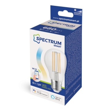E27 5W COG CLEAR WiFi Tuya SMART светодиодная лампа