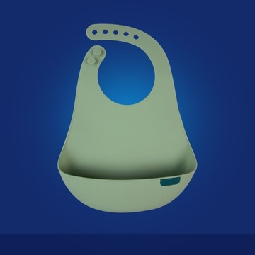 LOVI 51/031 Зеленый силиконовый нагрудник