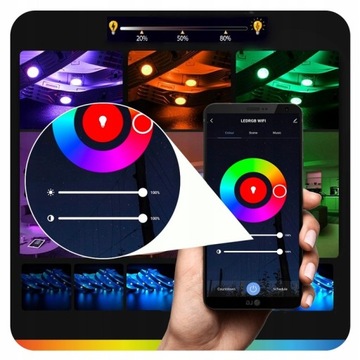 TAŚMA LED NEON 15M RGB (1x15)APLIKACJA WIFI TUYA PILOT IP67 24V WODOODPORNA