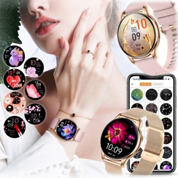 SMARTWATCH ЖЕНСКИЕ AMOLED ЧАСЫ РАЗГОВОРИВАЮТ СПОРТИВНЫЕ ИЗМЕРЕНИЯ ЧСС PL SMART WATCH