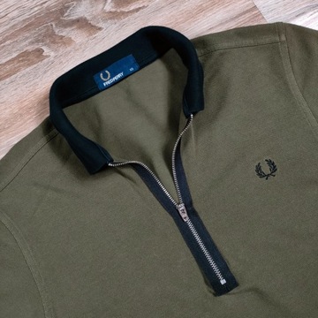 FRED PERRY Koszulka Polo Half Zip Męska r. XS