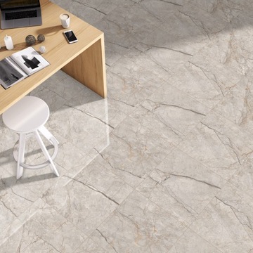 НАПОЛЬНАЯ ПЛИТКА ДЛЯ ВАННОЙ КОМНАТЫ GRESS МРАМОР STONE AVORIO СЕРЫЙ 60x60 БЛЕСК