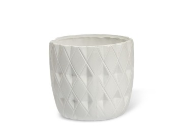 Doniczka 12,5 x 12 cm ceramika biały