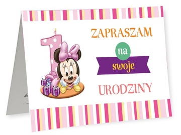 ZAPROSZENIA na Pierwszy Roczek Mouse 10 szt.