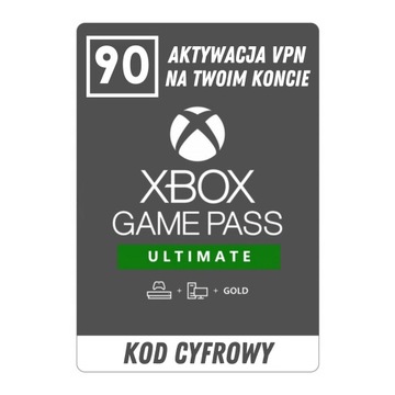 SUBSKRYPCJA XBOX GAME PASS ULTIMATE 3 MIESIĄCE / 90 DNI KOD KLUCZ LIVE GOLD