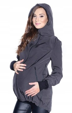 Kurtka softshell ciążowa z wstawką M55 szara L