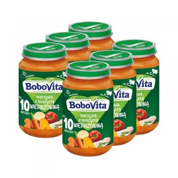 Soczysta wieprzowina z warzywami 6szt Bobovita
