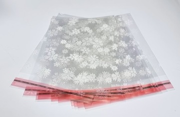 Torebki woreczki celofanowe Z TAŚMĄ folia ŚWIĄTECZNE pierniki 12x16 50 szt