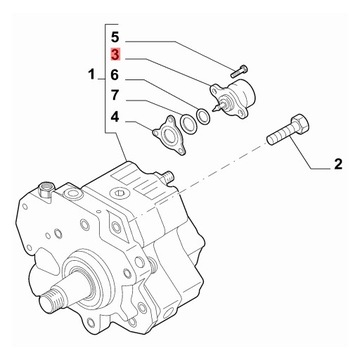Клапан давления топлива Ducato Iveco Daily 2.3 JTD 2006- = OE 71754810