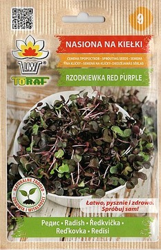 RZODKIEWKA RED PURPLE CZERWONA NA KIEŁKI KIEŁKOWNICA 10 g 'T