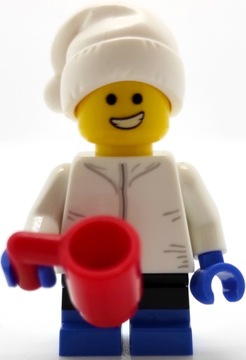 LEGO Minifigurka Chłopiec z Czerwonym Kubkiem NOWE