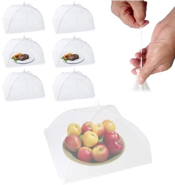 6X OCHRONA SIATKA MOSKITIERA JEDZENIE PIKNIK GRILL PRZECIWKO OWADOM MUCHOM