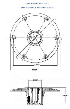 ОСНОВАНИЕ НОЖКИ СТУЛА ВСТРАИВАЕМОЕ МОНТАЖНОЕ РАЗЪЕМ SPRINGFIELD