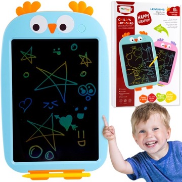 TABLICA ZNIKOPIS EKRAN LCD SÓWKA TABLET GRAFICZNY Z DŁUGOPISEM DO NAUKI