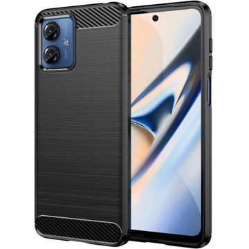 ETUI do MOTOROLA MOTO G14 KARBON CASE +SZKŁO