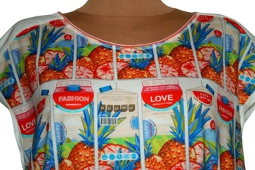 MARC CAIN kolorowa bluzeczka w ananasy NOWA 44