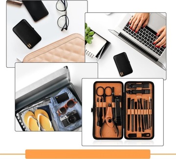 Большой дорожный набор для стрижки ногтей 18-в-1 МАНИКЮР-ПЕДИКЮР для лица