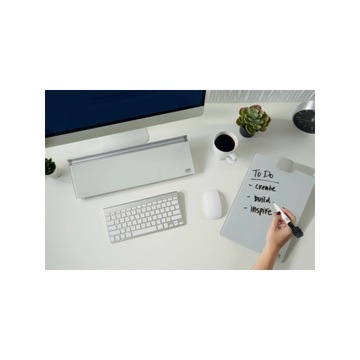 Горизонтальная стеклянная настольная табличка Nobo, 46x15см.