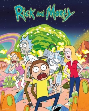 Rick and Morty Bohaterowie - plakat 40x50 cm