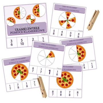 Пособия по математике в виде клипа - ДРОБИ - шаблоны