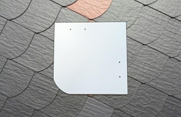 Płytka dachowa struktonit 20x20cm prawa biała CEDRAL