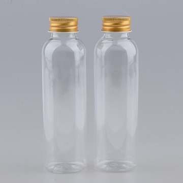 Puste butelki Pusta butelka z zakrętką Butelka wielokrotnego użytku ze złotą nakrętką