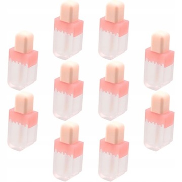 10Pcs Popsicle Shaped Lip Balm Bottles Refillable
