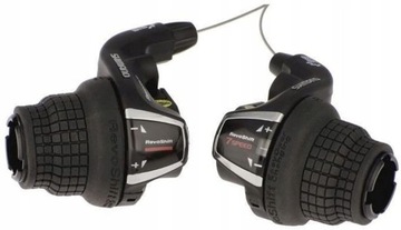 Manetki przerzutek 3x7 komplet prawa indeks + lewa indeks Shimano SL-RS35