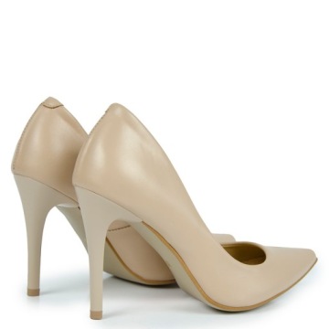 LaRoni E499 LEATHER LEATHER HEELS HEELS BEIGE 35