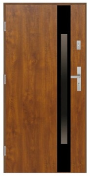 Drzwi zewnętrzne 68mm GI22 BLACK ZŁOTY DĄB 90 LEWE