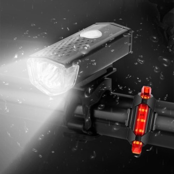 МОЩНЫЕ ВЕЛОСИПЕДНЫЕ ФОНАРИ ПЕРЕДНЯЯ ЗАДНЯЯ ОСВЕЩЕНИЕ СВЕТОДИОДНАЯ USB ВОДОНЕПРОНИЦАЕМАЯ