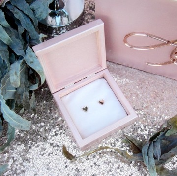 Большая шкатулка КОНВЕРТ, розовое золото, гламурная свадьба