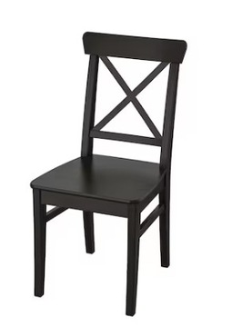 IKEA INGOLF Krzesło brązowoczarny