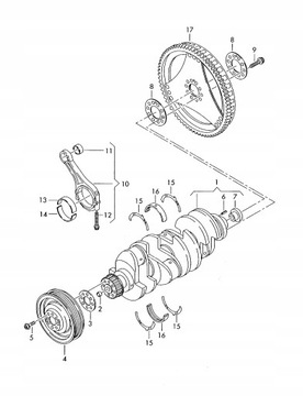 AUDI OE 057105323AH KOLO SETRVAČNÍK