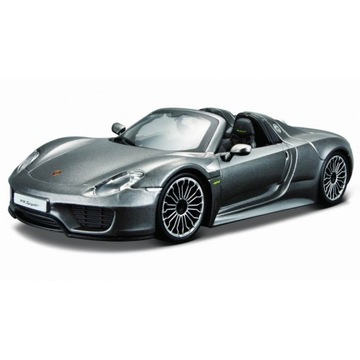 BBURAGO 1:24 PORSCHE 918 SPYDER GREY SZARY