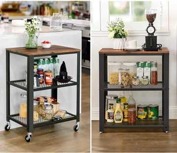 ПОЛКА ШКАФ НА КОЛЕСАХ ЛОФТ РУСТИК ВИНТАЖ