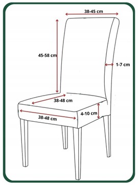 НАБОР ИЗ 6 ШТ. Чехлы НА СТУЛ ЧЕРНЫЕ ГИБКИЕ УНИВЕРСАЛЬНЫЕ