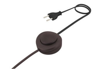 Kabel z wtyczką wyłącznikiem nożnym 3,5m/2m CZARNY