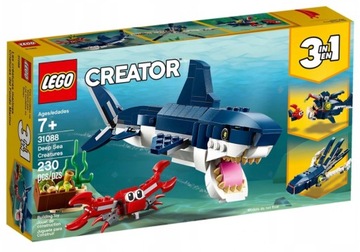 LEGO Creator 31088 Morskie Stworzenia Rekin 3w1