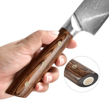 Кухонный нож из дамасской стали YD201-22