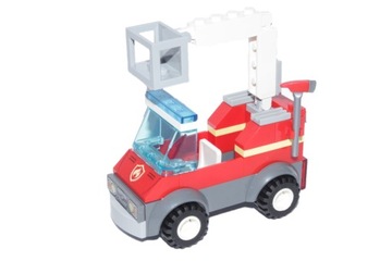 LEGO POJAZD AUTO WÓZ STRAŻACKI ruchomy WYSIĘGNIK z KOSZEM, NOWE