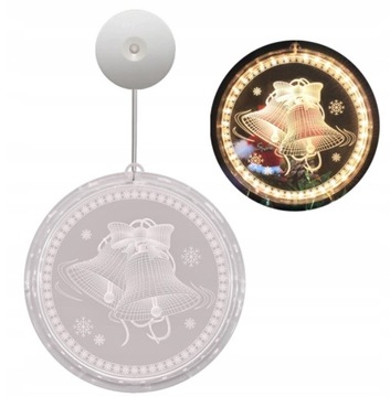 ВИТРАЖНЫЕ КОЛОКОЛЬЧИКИ - СВЕТОДИОДНЫЕ НА АККУМУЛЯТОРНЫХ ПРИСОСКАХ