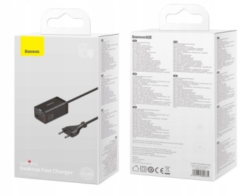 Настенное зарядное устройство BASEUS fast GaN3 Pro 2xUSB + 2xTyp C PD 65 Вт QC 4.0