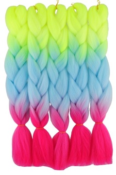 СИНТЕТИЧЕСКИЕ ВОЛОСЫ ЦВЕТНЫЕ ОМБРЕ БРИДЖИ 3-61