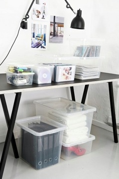 КОНТЕЙНЕР С КРЫШКОЙ ПЛАСТИКОВЫЙ ПИЩЕВОЙ БОЛЬШОЙ БАЗОВЫЙ ЯЩИК PLAST TEAM 52Л