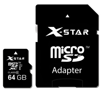 Карта памяти X-Star microSDXC 64 ГБ + адаптер