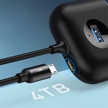 АДАПТЕР BASEUS HUB РАЗДЕЛИТЕЛЬ 3x КАБЕЛЬ USB 2.0/USB 3.0 КАБЕЛЬ USB 1 м